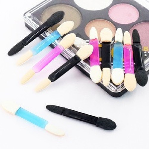 Double-Sided Disposable Eyeshadow Applicator and Sponge Brush