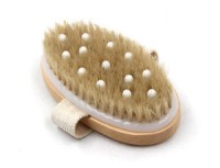 Natural Bristle Bath Brush Exfoliating Wooden Brush