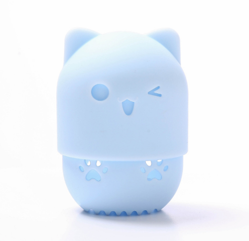 Customizable Silicone Cat-Shaped Makeup Puff Holder