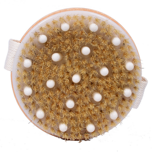 Natural Bristle Bath Brush Exfoliating Wooden Brush