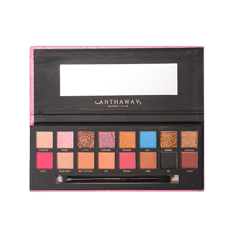 Customizable 16-Color Waterproof Eyeshadow Brush