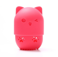 Customizable Silicone Cat-Shaped Makeup Puff Holder