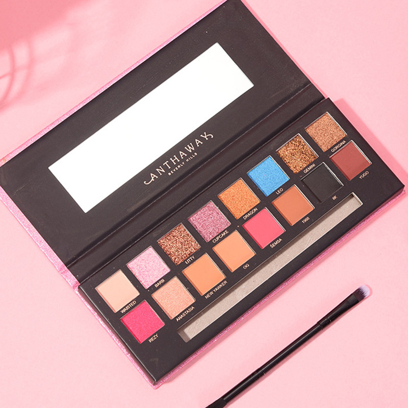 Customizable 16-Color Waterproof Eyeshadow Brush