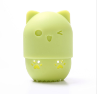 Customizable Silicone Cat-Shaped Makeup Puff Holder